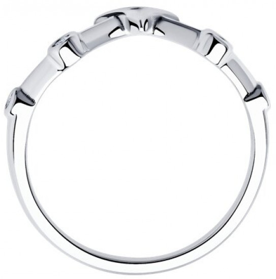 Кольцо из серебра с фианитами