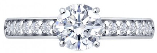 Кольцо из серебра с фианитами