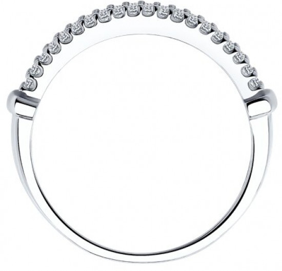 Кольцо из серебра с фианитами