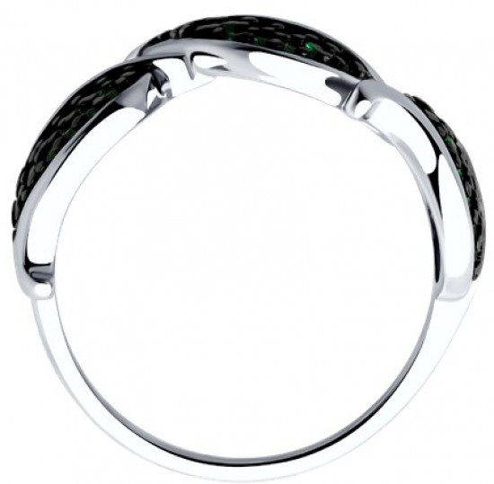 Кольцо из серебра с фианитами