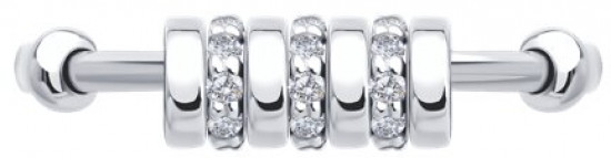 Кольцо из серебра с фианитами