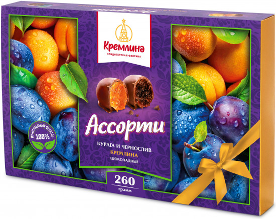 Конфеты глазированные «Ассорти. Чернослив и курага»