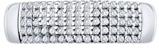 Кольцо из серебра с фианитами