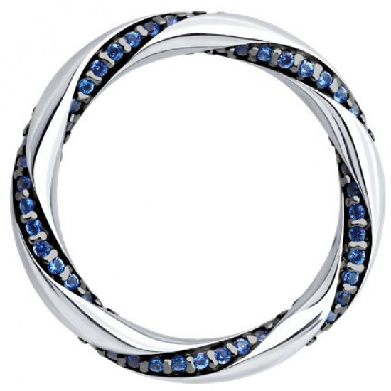 Кольцо из серебра с фианитами