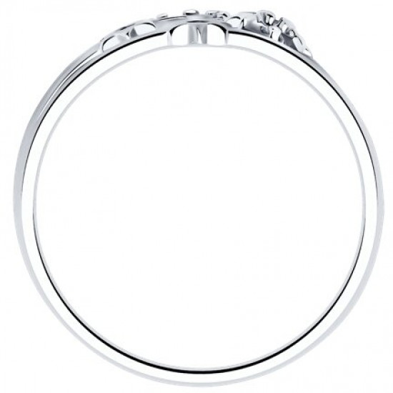 Кольцо из серебра с фианитами