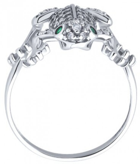 Кольцо из серебра с фианитами