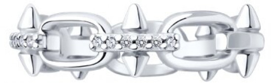 Кольцо из серебра с фианитами