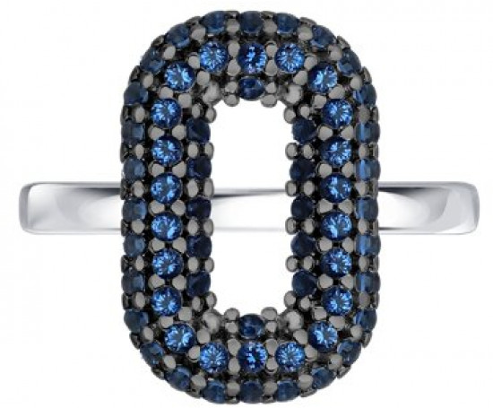 Кольцо из серебра с фианитами