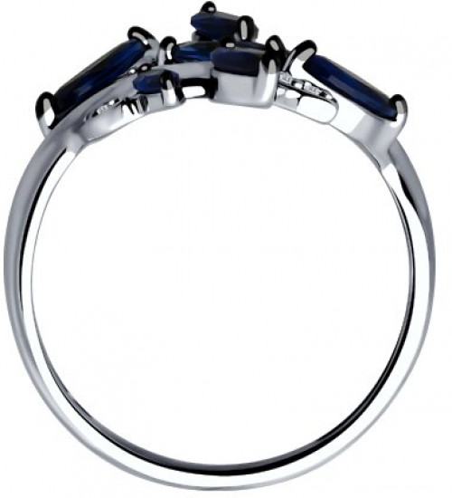 Кольцо из серебра с фианитами