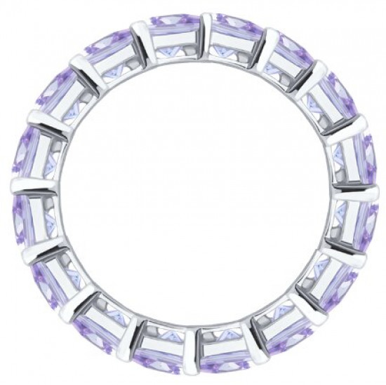 Кольцо из серебра с фианитами