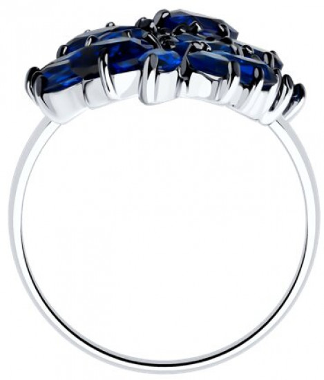 Кольцо из серебра с фианитами