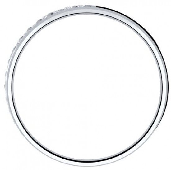 Кольцо из серебра с фианитами и эмалью