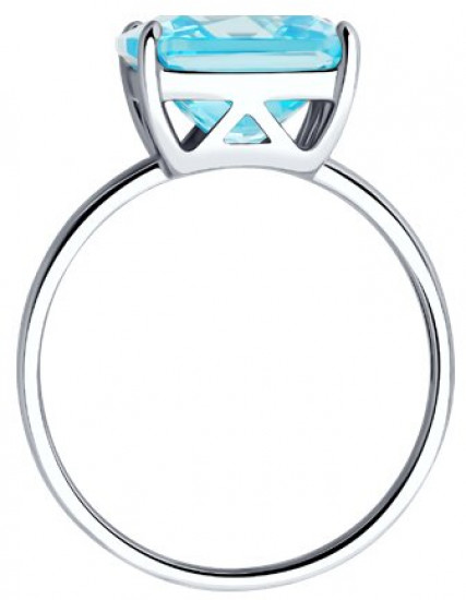 Кольцо из серебра с фианитом