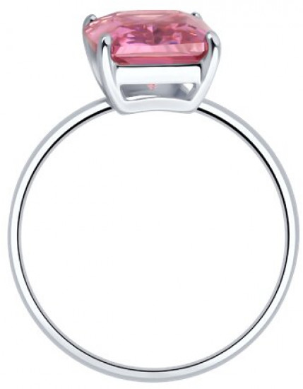 Кольцо из серебра с фианитом