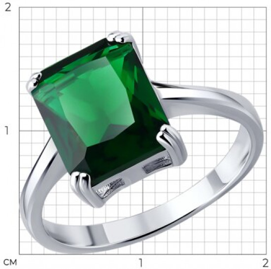 Кольцо из серебра с фианитом