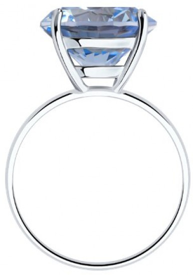 Кольцо из серебра с фианитом