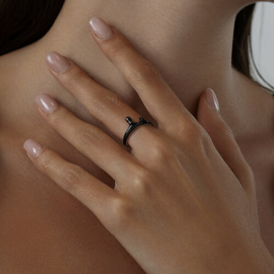 Кольцо из серебра с эмалью