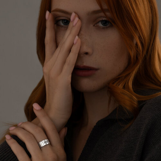 Кольцо из серебра с эмалью