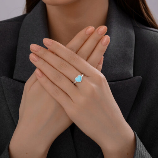 Кольцо из серебра с эмалью