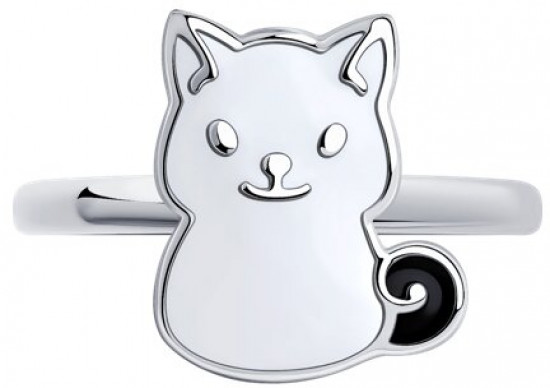 Кольцо из серебра с эмалью