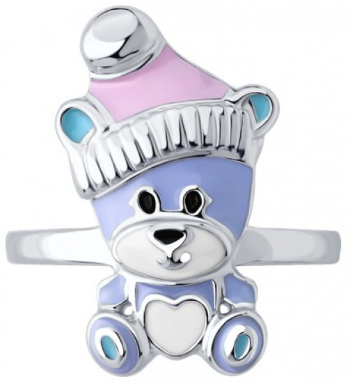 Кольцо из серебра с эмалью