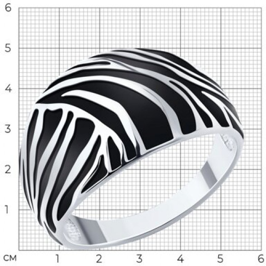 Кольцо из серебра с эмалью