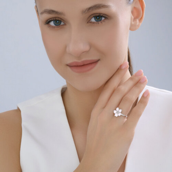 Кольцо из серебра с эмалью