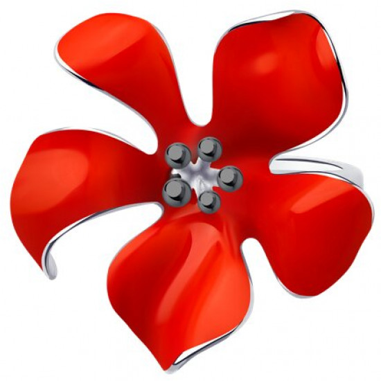 Кольцо из серебра с эмалью