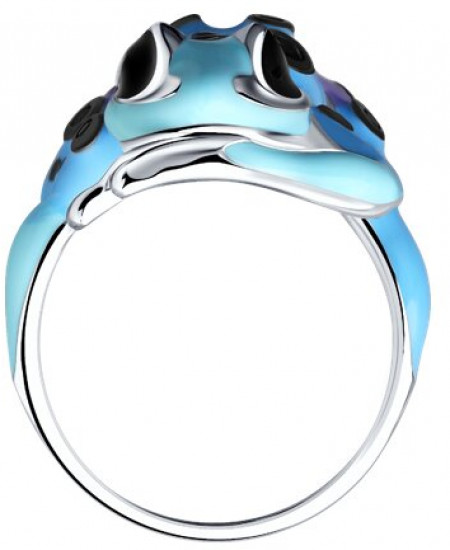 Кольцо из серебра с эмалью