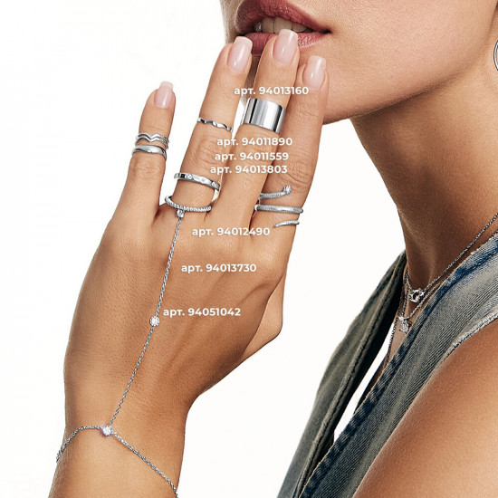 Кольцо на фалангу из серебра