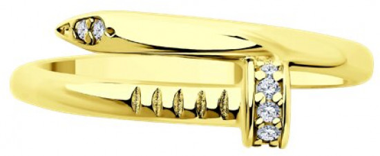 Кольцо из серебра с фианитами