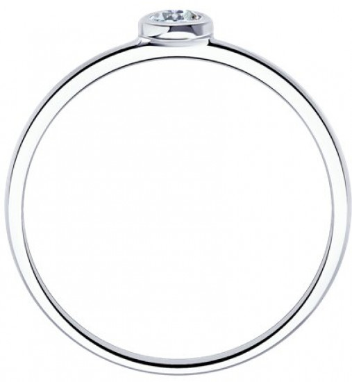 Кольцо из серебра c фианитом