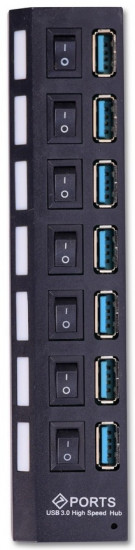 USB 3.0 хаб с выключателями Smartbuy, 7 портов «Суперэконом»