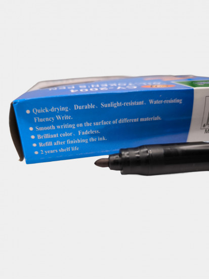 Маркер для коробок и упаковки несмываемый, черный