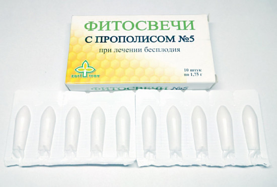 Фитосвечи с прополисом №5 «При лечении бесплодия»