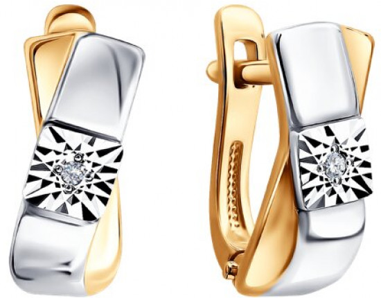 Серьги из серебра с бриллиантами