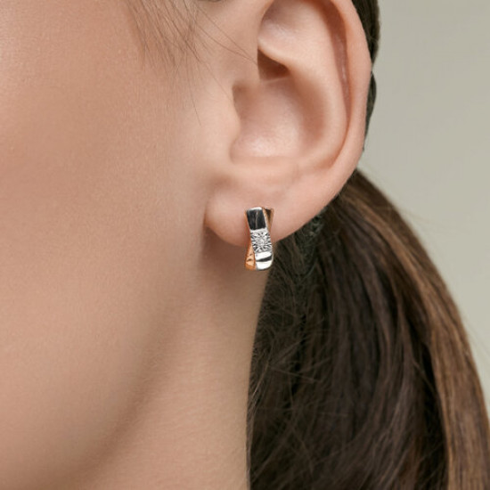 Серьги из серебра с бриллиантами