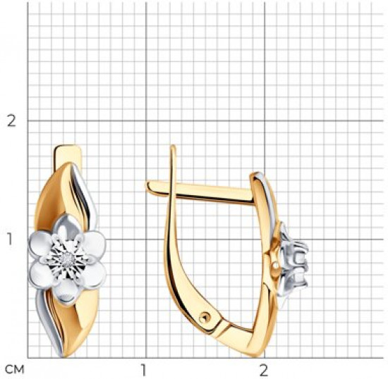 Серьги из серебра с бриллиантами