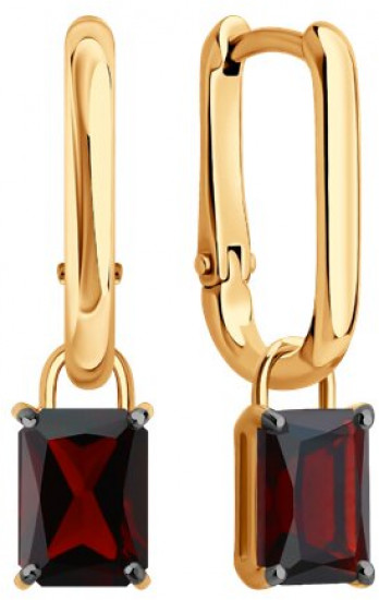 Серьги из серебра с гранатами