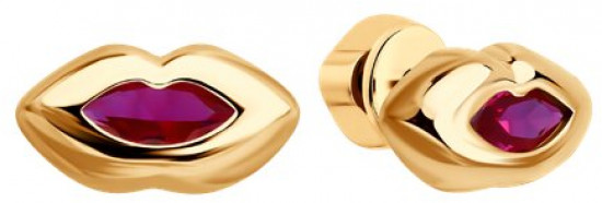 Серьги из серебра с корундами