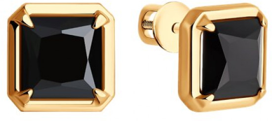 Серьги из серебра с ониксами