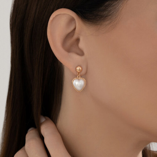 Серьги из серебра с синтетическим жемчугом