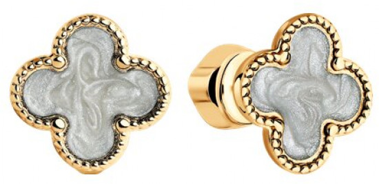 Серьги из серебра с эмалью