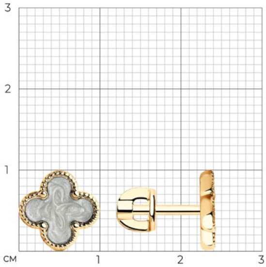 Серьги из серебра с эмалью
