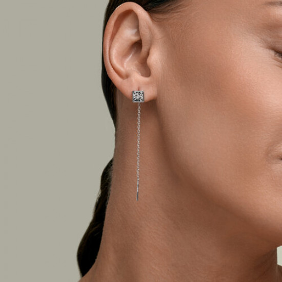 Серьги из серебра с бриллиантами