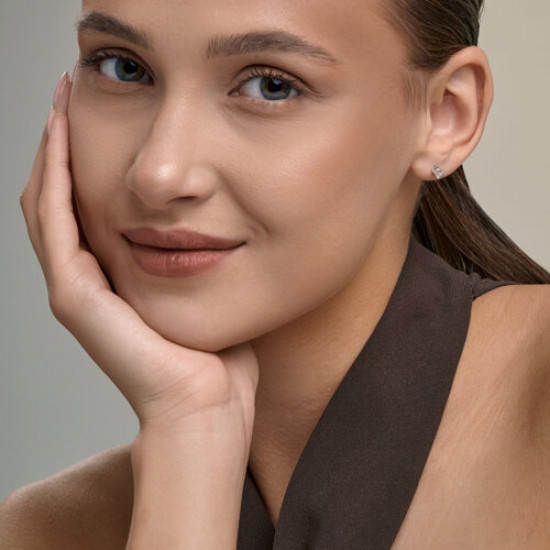 Серьги из серебра с бриллиантами