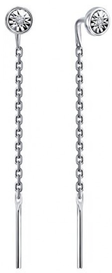 Серьги из серебра с бриллиантами