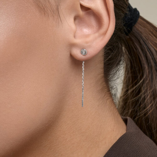 Серьги из серебра с бриллиантами