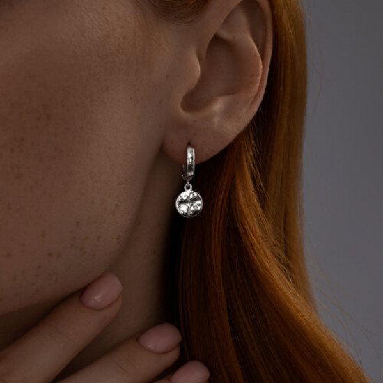 Серьги из серебра с бриллиантами