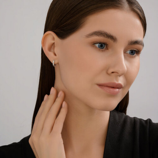 Серьги из серебра с бриллиантами